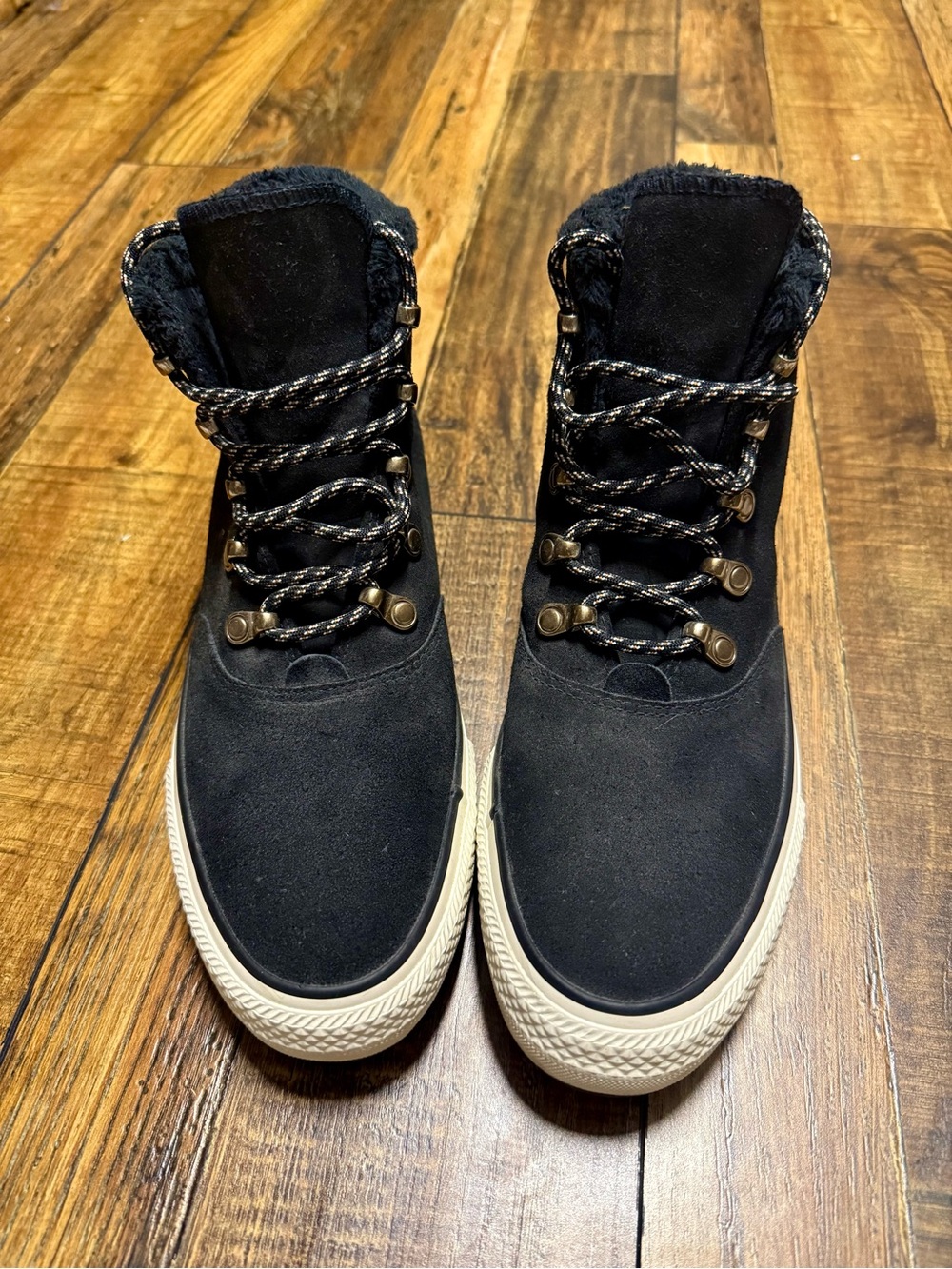 Converse Black High-Top Suede All Stars Women’s Size 10